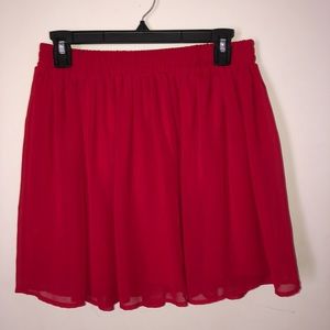 Red skirt